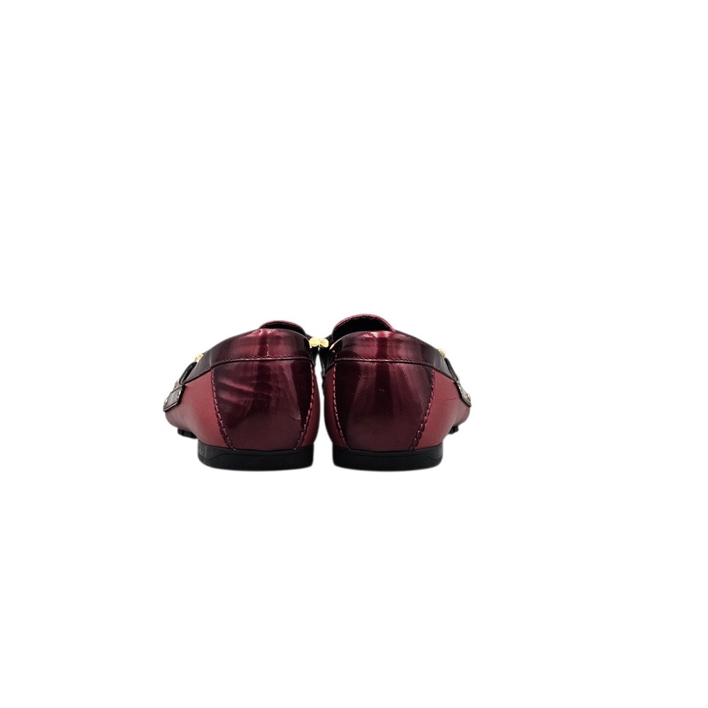 Versace Mens Size 40/ 7 US EUC Medusa Medallion Burgundy Suede & Leather Loafers - Picture 4 of 8